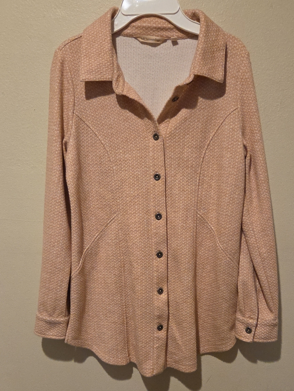 ❤️ SOFT SURROUNDINGS GALE BUTTON DOWN KNIT TUNIC SHIRT / TOP, XS